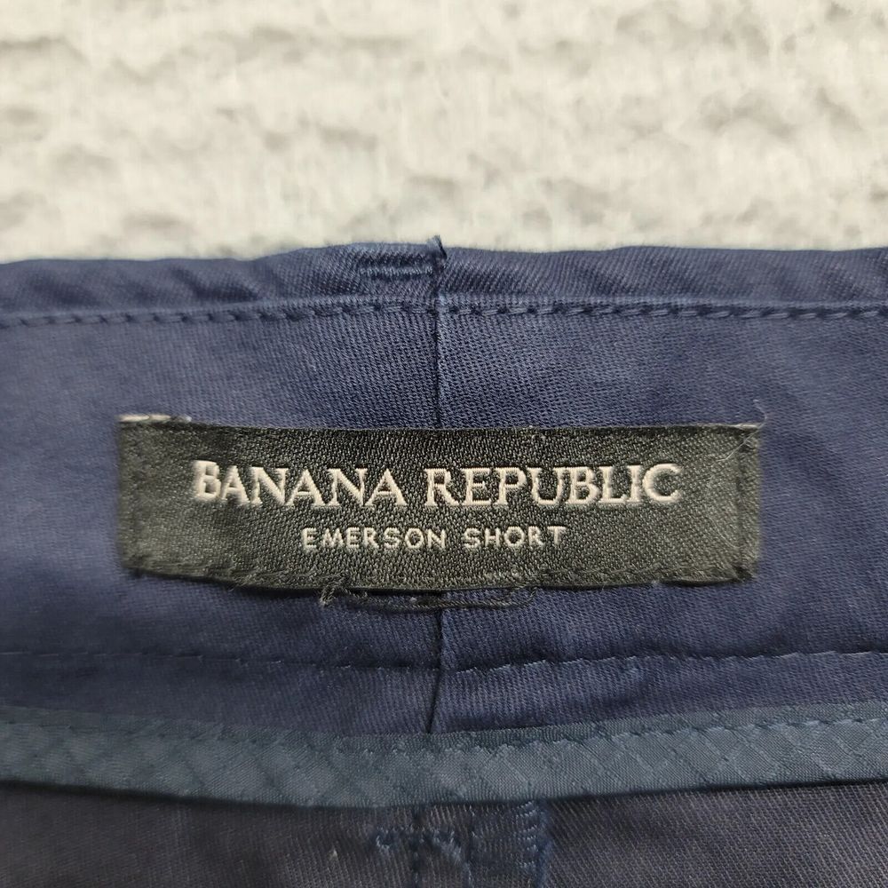 Banana Republic Shorts Mens 41 Blue‎ Emerson Short Flat Front Chino Preppy - Picture 7 of 10
